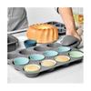 Silicone Baking Cups, Reusable Cupcake Liners,48 Pack Cake Molds, Standard Size Muffin Liners, Dish