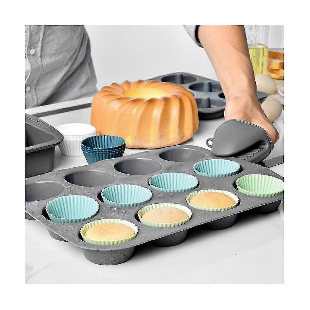 Silicone Baking Cups, Reusable Cupcake Liners,48 Pack Cake Molds, Standard Size Muffin Liners, Dish