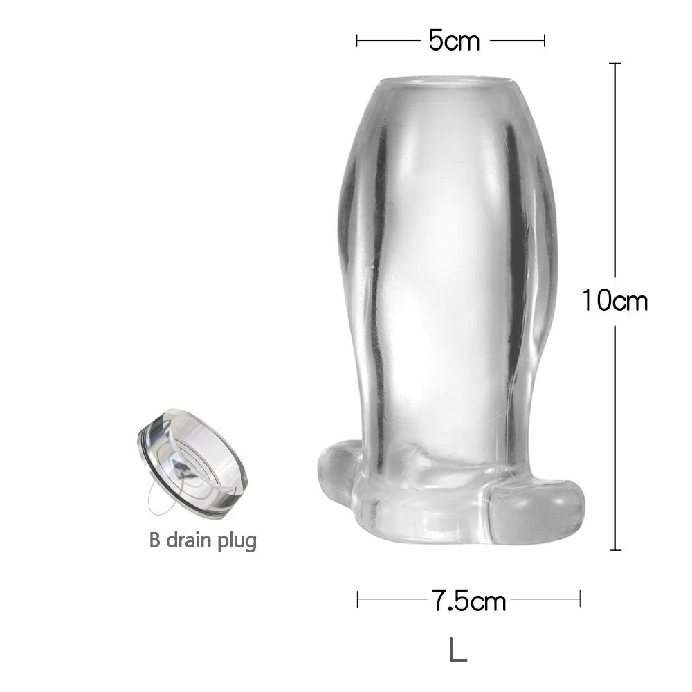 Huge Anal Plug Transparent/Hollow Butt Plug Men Dildo Anal Expander/Spreader Sexy Big Butt Women Vagina Extender/Tube Adult