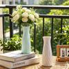 Nordic Style Round Plastic Vase - Fashionable, Durable, Imitation Porcelain for Home Décor & Flowers