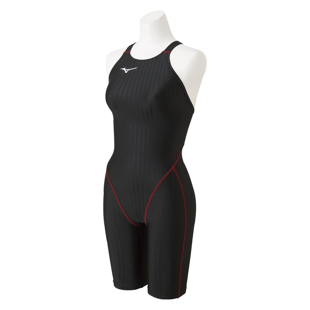 MIZUNO Stream Ace Race Half Suit Open FINA Swimming Approved Women's (Lace Back) N2MG0222, Color Red, Size L, (International Federation)