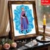 Disney Pearl Painting Frozen Anna Handmade DIY Pearl Gem Painting Pictures Crafts Special Shape Home Wall Decoration