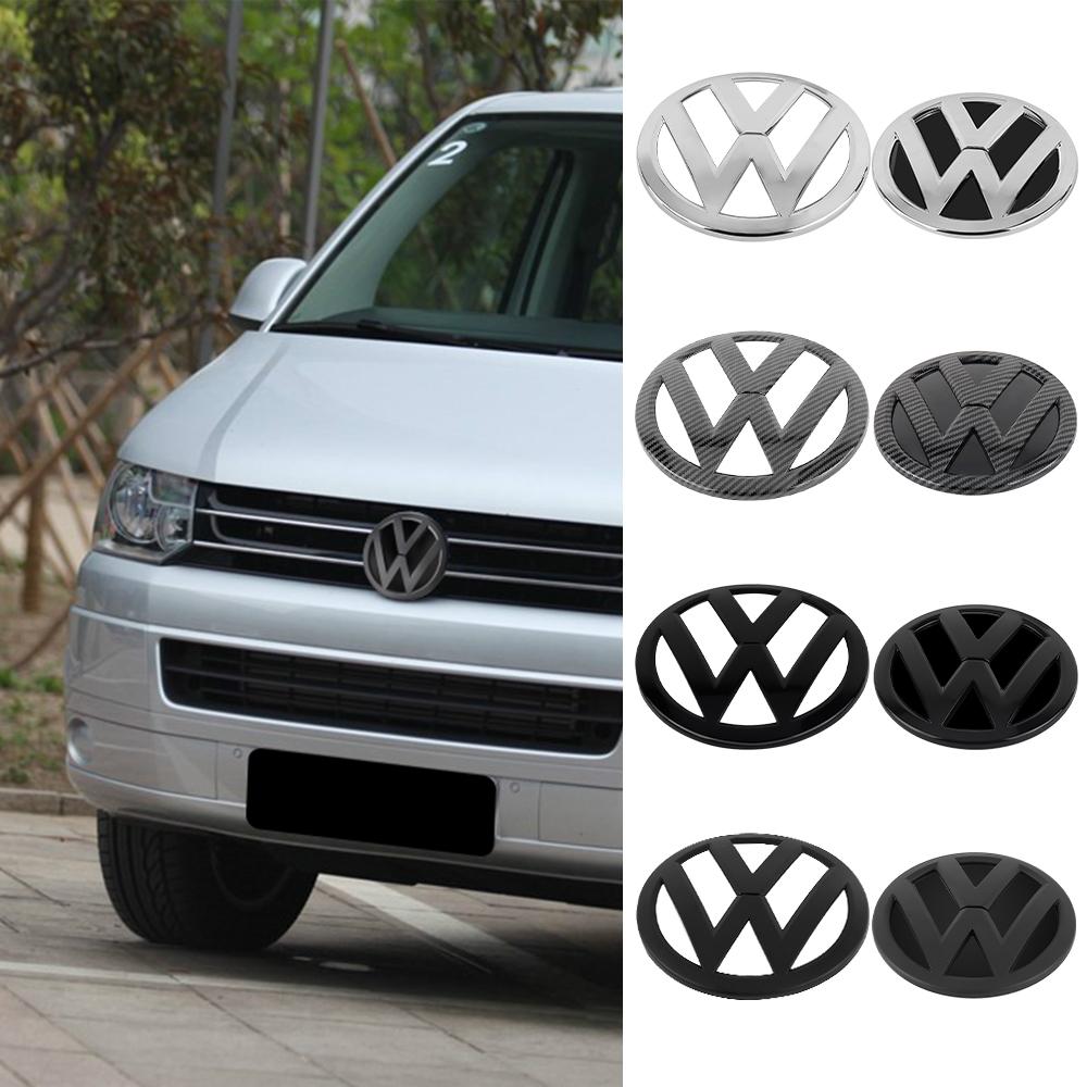 Valve Stems Caps For Volkswagen VW Transporter T6 2016-2020 Car Styling Front Hood Bonnet Grille Emblem Rear Trunk Badge Cover S Ol5