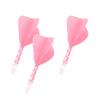 CUESOUL ROSTAK57 T19 Series Mixed Shaft Integrated Kite Shape Set of 3 Two-Tone Dual-Material Flights, Series, (Pink) CS-AK57FZ6L