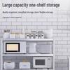 Beifu Stainless Steel 3-Tier Kitchen Storage Rack with Guardrail