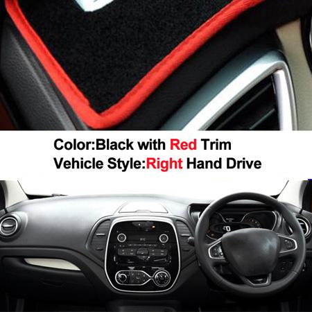 2 Layers Car Inner Dashboard Cover Dashmat Pad Carpet Dash Sun Shade For Renault Captur 2014 2015 2016 2017 2018 2019 LHD RHD