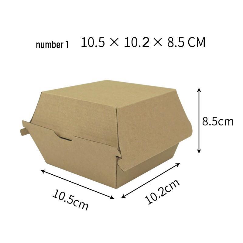 Reinforced Kraft Paper Hamburger & Hot Dog Box - High-Temperature Resistant Takeaway Bento Lunch Box