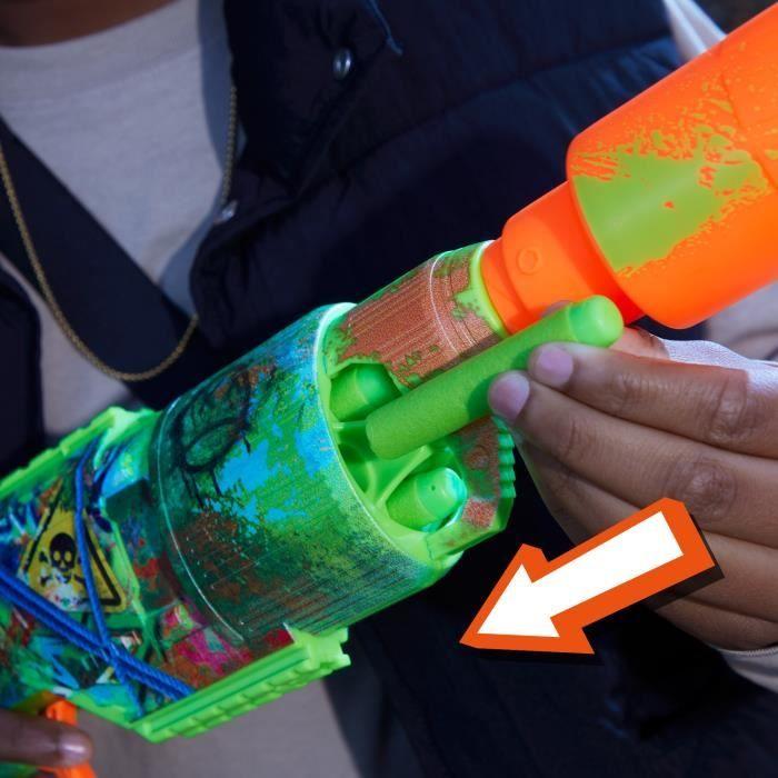 Nerf Zombie Driller, Dart Blaster, Rotating Cylinder, Ages 8+