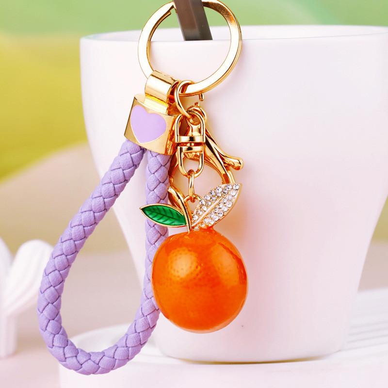 Stunning Red Prosperity Orange Keychain Beautiful Key Ring For Women Ideal Gift For Christmas