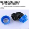For Drip Irrigation Blue With Black 90 PP Coupling Efficient Irrigation Pipe Joint Hose Connector Drip Irrigation