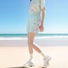 Anta Lifestyle Series Cartoon Bear Letter Pattern Elastic Knitted Shorts Women Shorts Summer-Cloud-Green 162228333-2