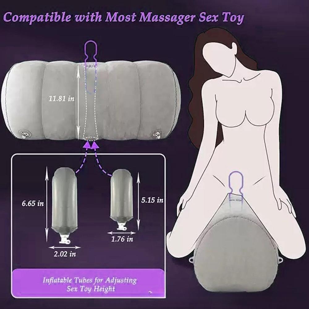 Sex Bondage Pillow with Restraints, Inflatable Adult Sex Toy for Couples, BDSM Beginner Set for Spicy Adventure, Easy Use & Carry