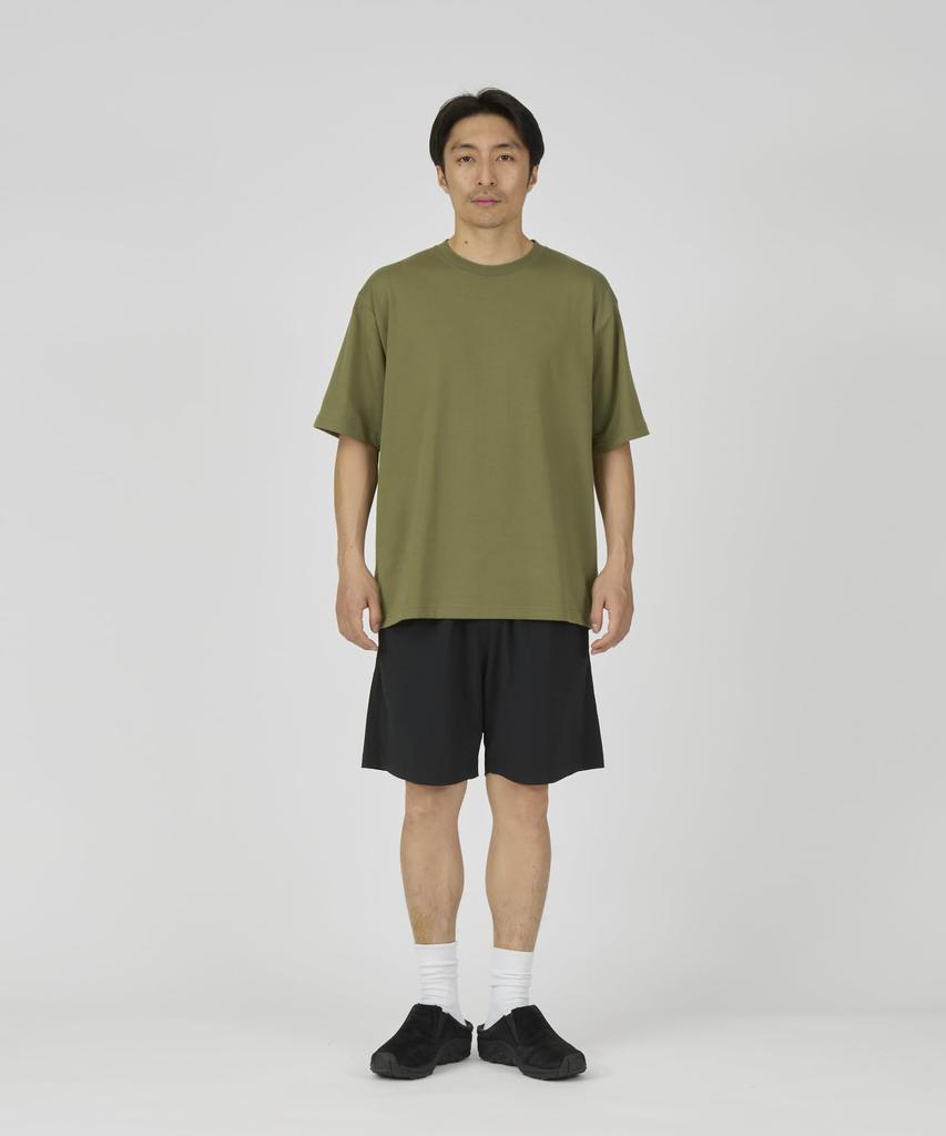 Snow Peak New Standard Back Printed Logo Short Size L T-Shirt NSD-TS-25AU004, Sleeve, Men's/Women's, Olive,