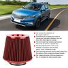 Car Universal 63mm Iron High Flow Air Multi Diameter Mushroom Head Air Filter Kit(Red)