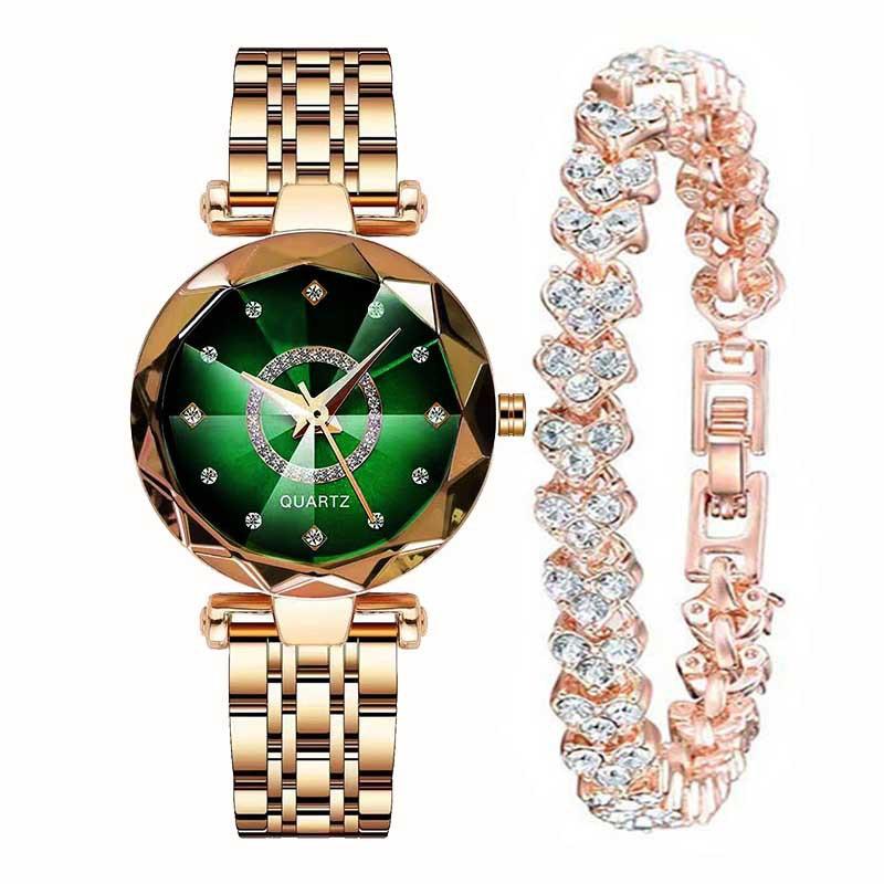 Hot Sale Niche High Value Women's Watch Fashion Heart of the Ocean Quartz Watch Diamond Watch Simple