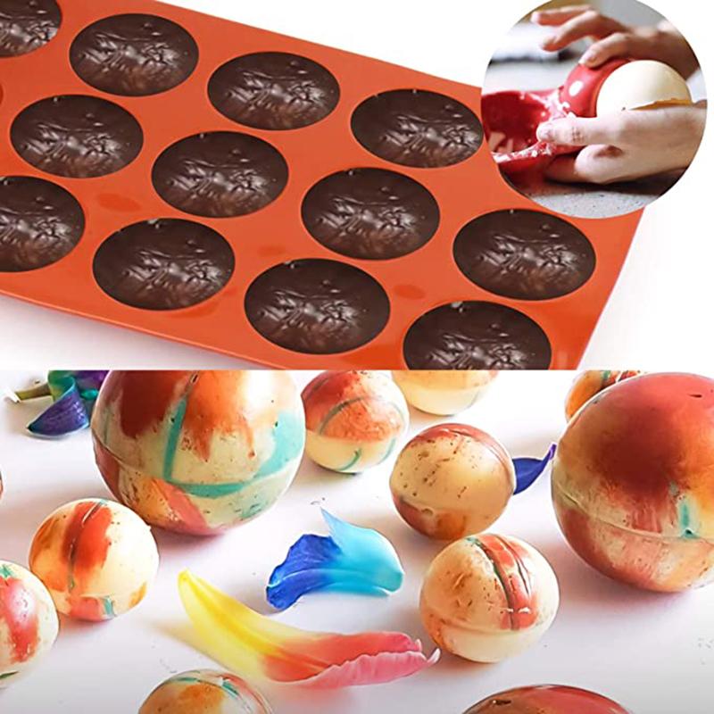 6/15/24Holes Half Sphere Silicone Molds DIY Baking Half Ball Chocolate Candy Cake Mold Baking Tray Pastry Molds Kitchen Tools