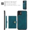 For iPhone 11 Pro Max Case JEEHOOD J01 Retro Leather Phone Back Cover with Detachable Magnetic Card Holder