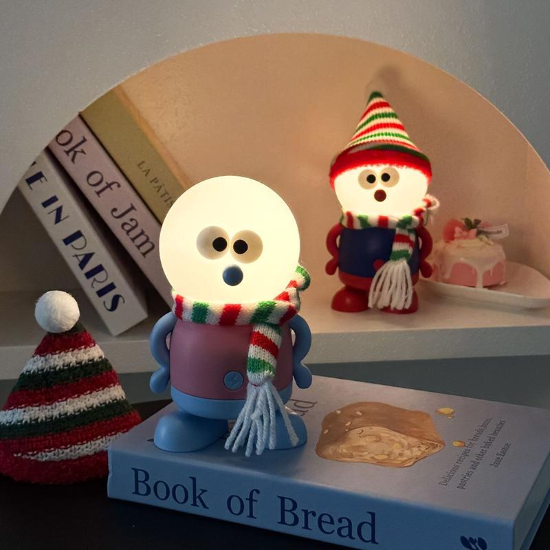Christmas Snowman Led Night Light Usb Charge Three Light Adjust Desk Decorative For Girl Boy Christmas Gift Bedroom Night Lamp