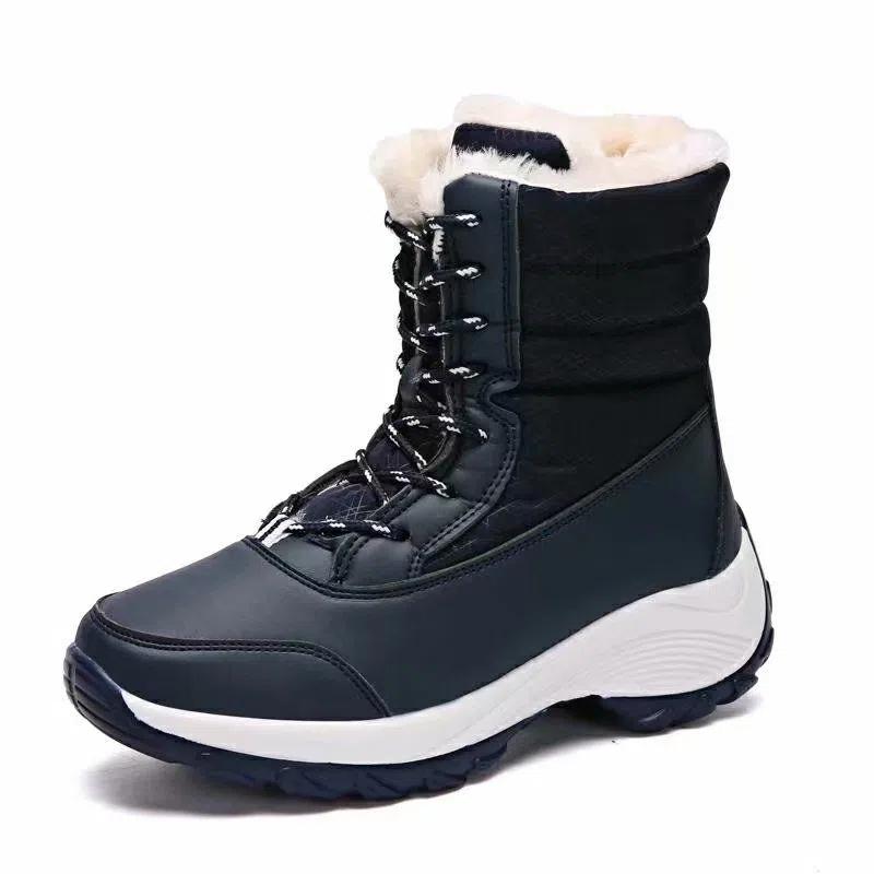 Damen Schneestiefel Winter Warme Plüschstiefel Dicke Sohle Plateau Wasserdichte Stiefeletten