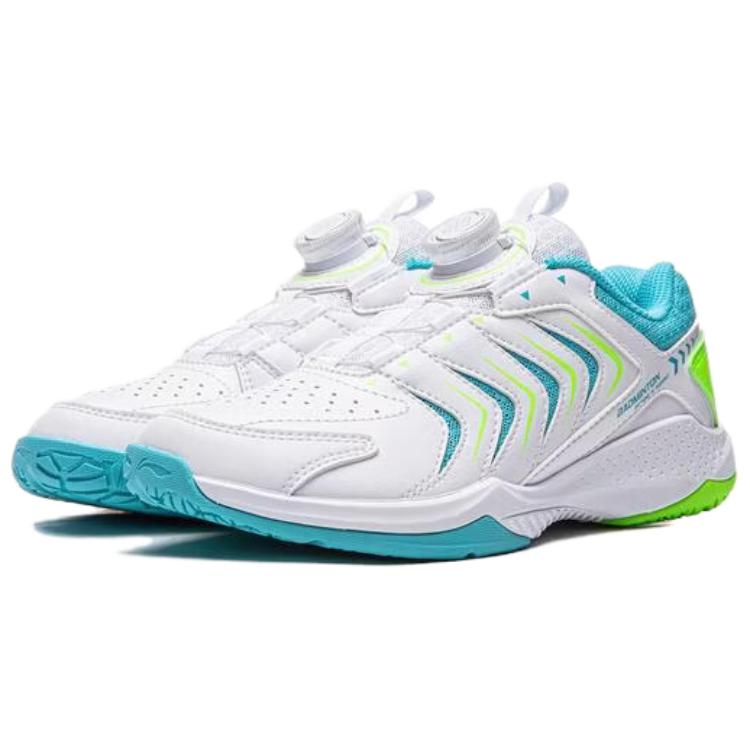 Li Ning Fabric Abrasion Resistant Breathable Low Top Kids' Badminton Shoes Unisex AYTW012