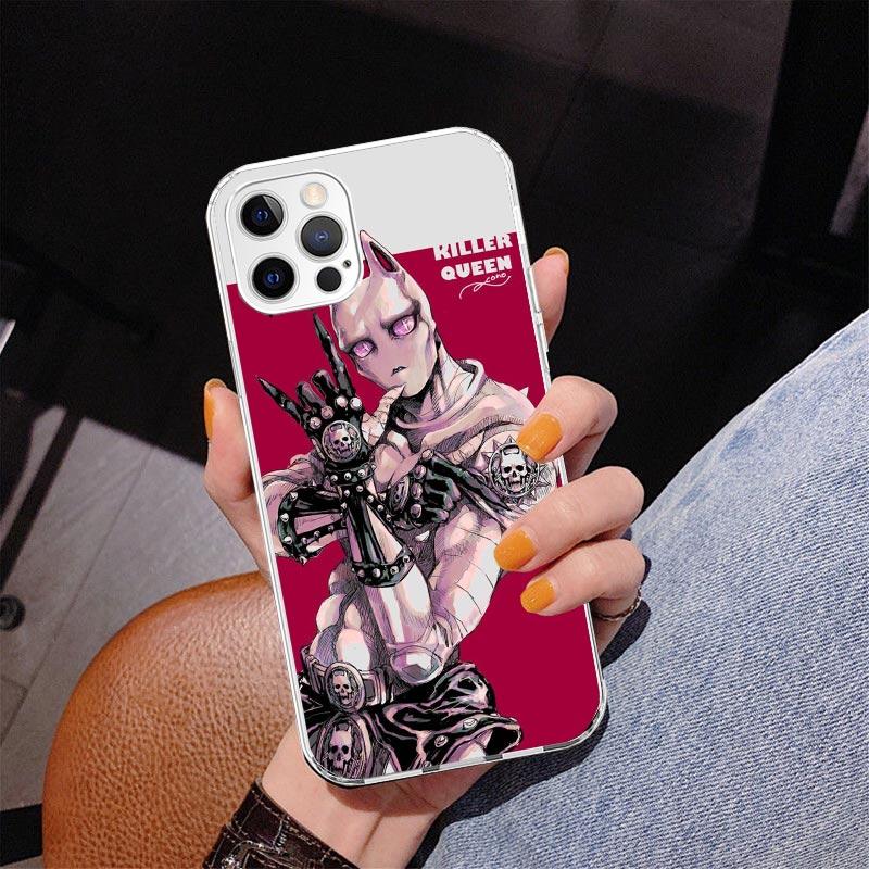 JoJo Adventure Killer Queen Phone Case For iPhone 17 Air 16 Pro Max 16E 15 + 14 Plus 11 12 13 Mini 7 8 SE Gift Print Cover Funda