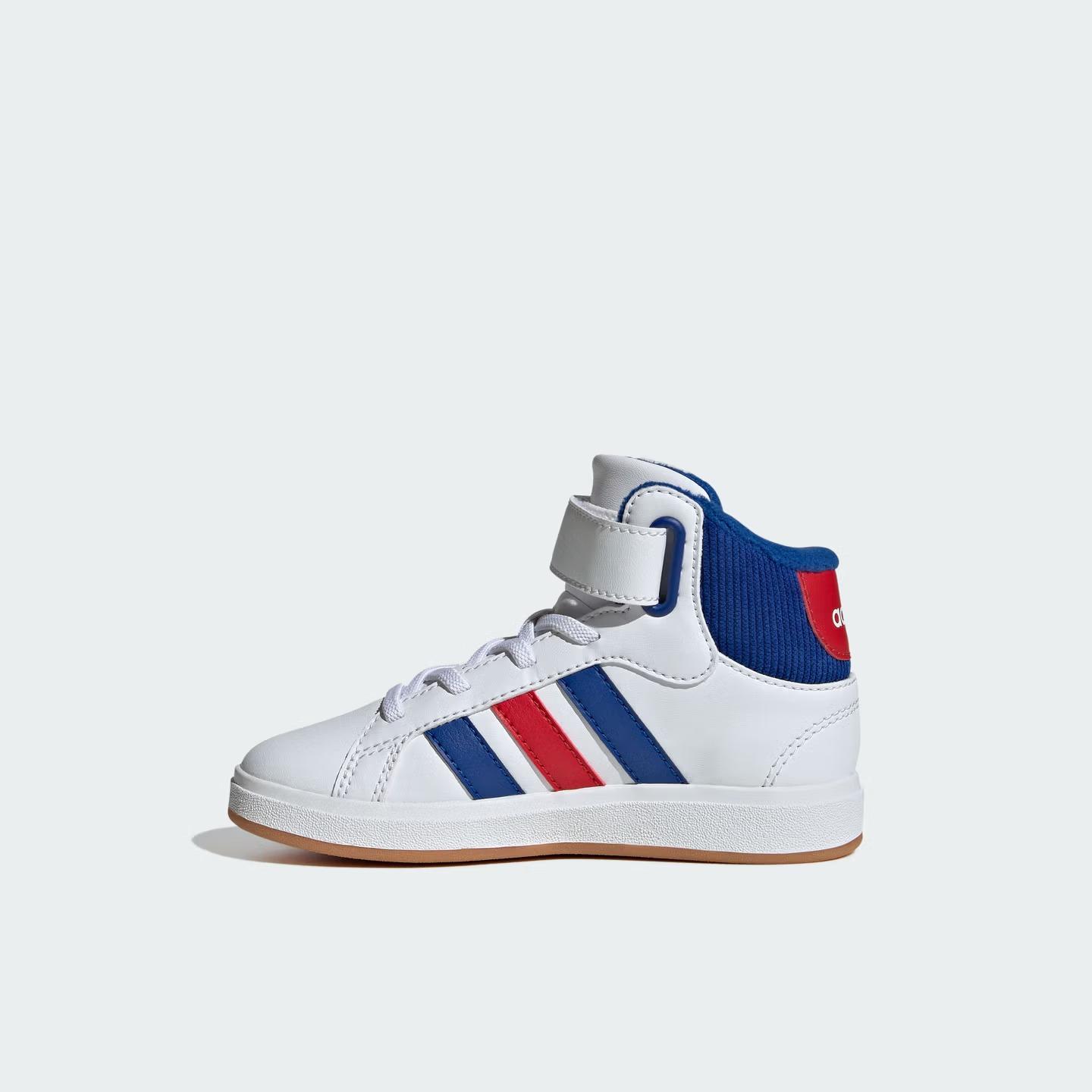 

Adidas Shoes - Boys Small Size GRAND COURT MID K Mid-top Casual Sports Sneakers. Product Code JP8876 28 белый
