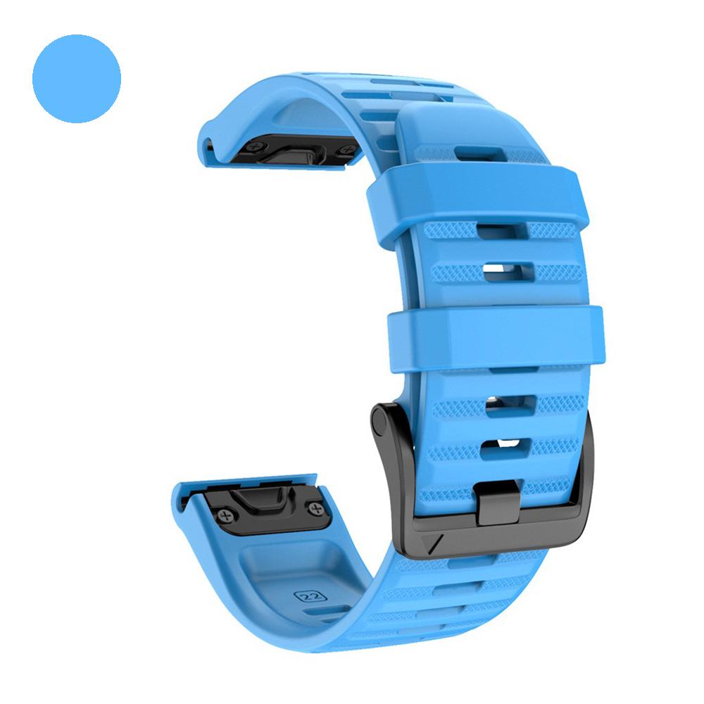 

22/26mm Silicone Band For Garmin Fenix8 pro E 7X 6X Pro Sport Bracelet Epix/Quatix/Tactix 8 7Pro/Descent Mk3 Quick Release Strap 1PCS QuickFit 22mm небесно-голубой