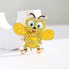 Lovely Rhinestones Bee Brooches Vintage Beautiful Enamel Brooch Pins Sparkling Lapel Pin Lady Accessories
