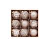 9PCS 8CM Christmas Ball Ornaments Glitter Xmas Spheres Pendant Set  New Year