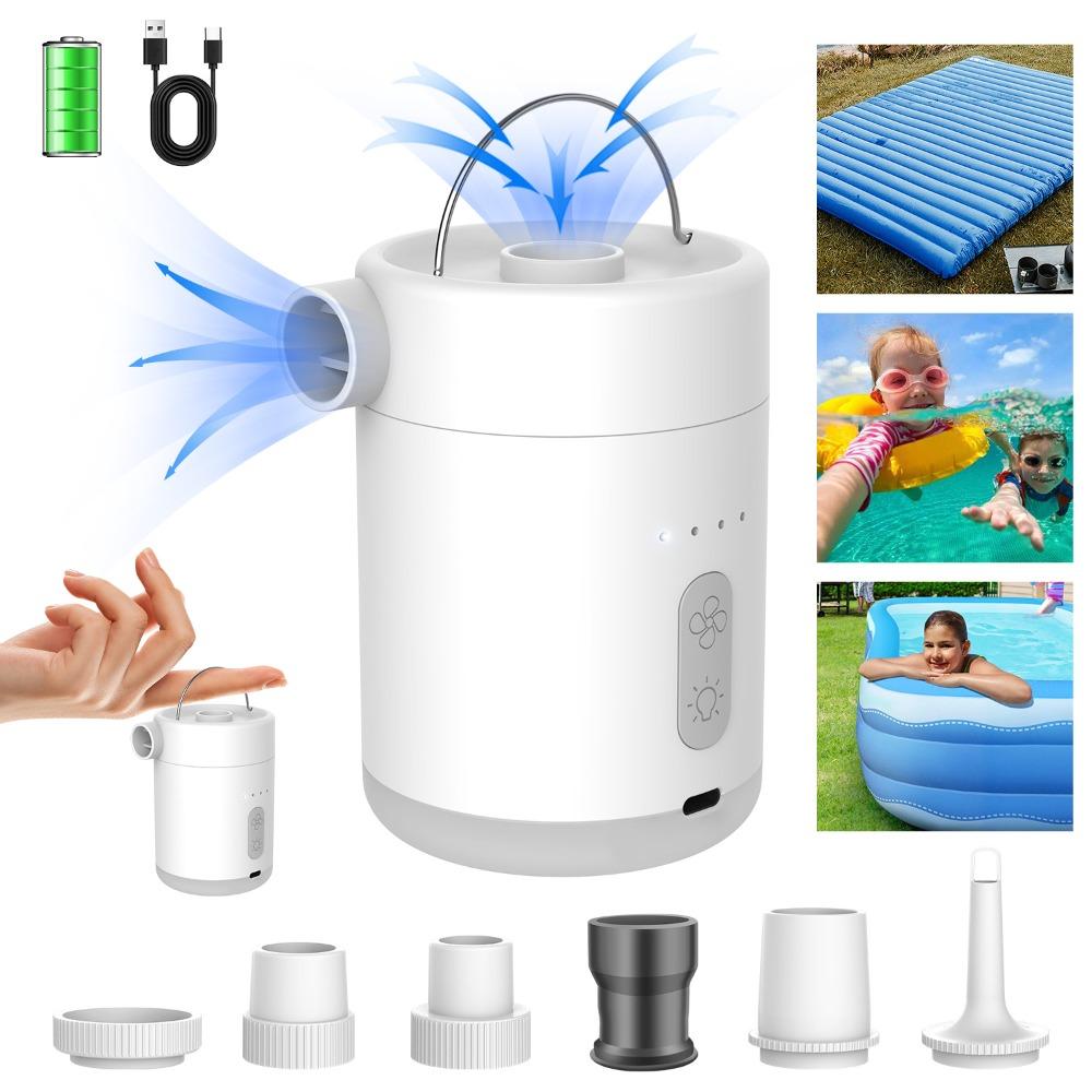Wireless Operation Portable Air Pump Compact Design USB Rechargeable Pump  Camping Equipment