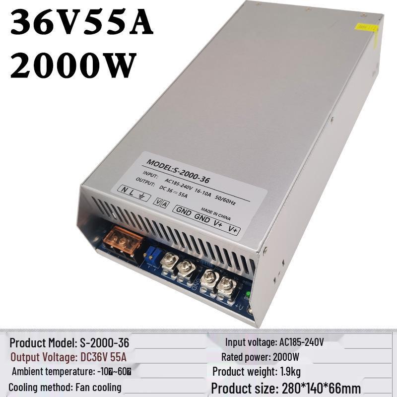High Power 220V to 36V DC Switching Power Supply for Engraving Machines, Available in 400W, 500W, 1000W, 1500W
