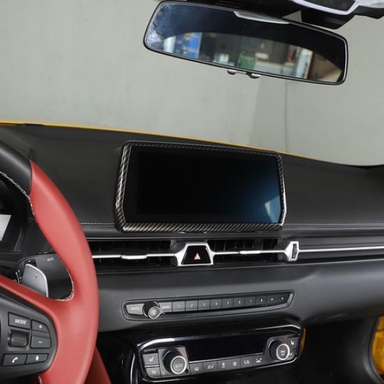 ABS Carbon Fiber Display Navigation Screen Trim Cover for Toyota Supra 19-24