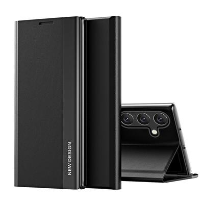 Case for Samsung Galaxy S25 Edge with Flip Stand Sleep Case Pro - Black