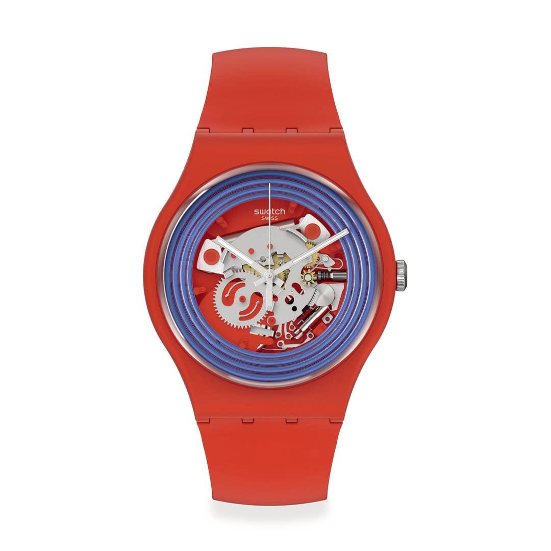 

[Swatch] Часы Swatch СИНИЕ КОЛЬЦА КРАСНЫЕ Новые Gent SO29R103 Красные