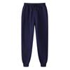 Men'S Laced Sports Casual Lined Pure Color Long Pants For Autumn And Winter