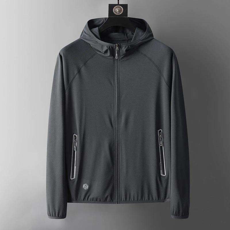 Summer UV Protection Hoodie Unisex Breathable Ice Silk Outdoor Sports Couple's Beach Street Style Lightweight Jacket
