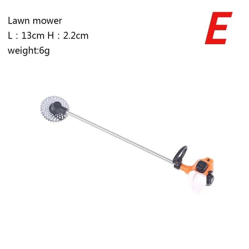 Simulation Repair Tool Saw 1:12 Dolls Houses Miniature Chain Saw Lawn Mower Garden Decor Furniture Accessories Garden Decoration