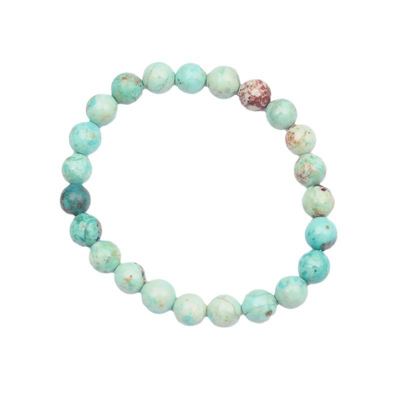 Peruvian Natural Turquoise Bracelet - High-Quality Unenhanced Single-Strand for Men & Women