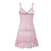 Transparent Sheer Nightwear Skirt Mesh Women's Pajamas Home Wear Sleeveless Nightgown  Honeymoon