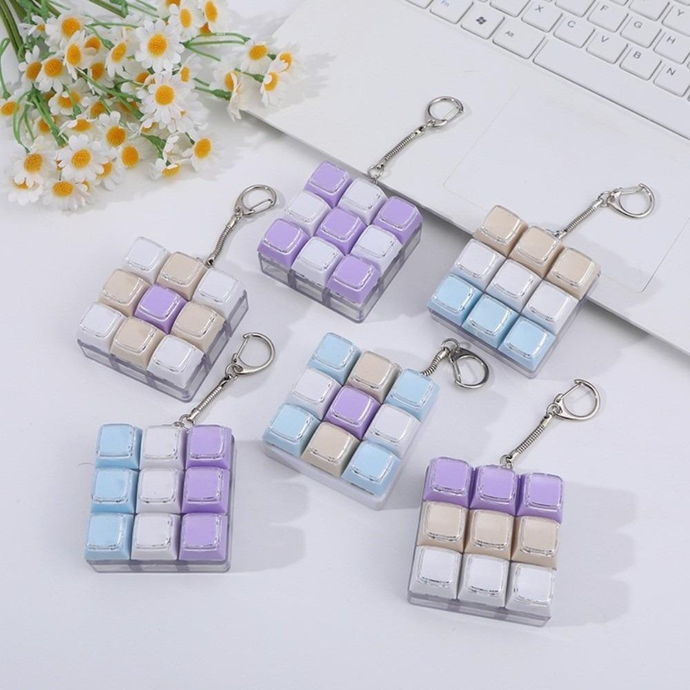 DIY Button Keycap 9 Keyboard Key Toy Anti Stress Finger Creative Bag Pendant Boys Girls