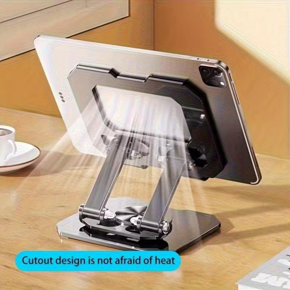 360° rotating office desktop stand, aluminum foldable, office stand, multi-functional desktop stand, dual-pole adjustable