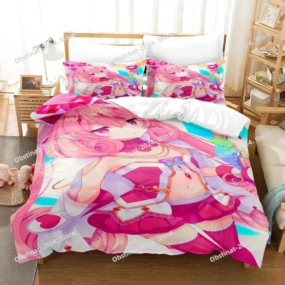 Fashion 3D Print Anime Pink Girls Neneka Bedding Set Single Twin Full Queen King Size Bed Set Adult Kid Bedroom Duvet cover sets