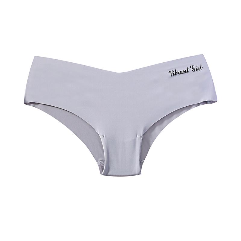 TERMEZY Women's Sexy Seamless Briefs One-Piece Solid Color Thin Underwear & Ice Silk Letter Printed Briefs