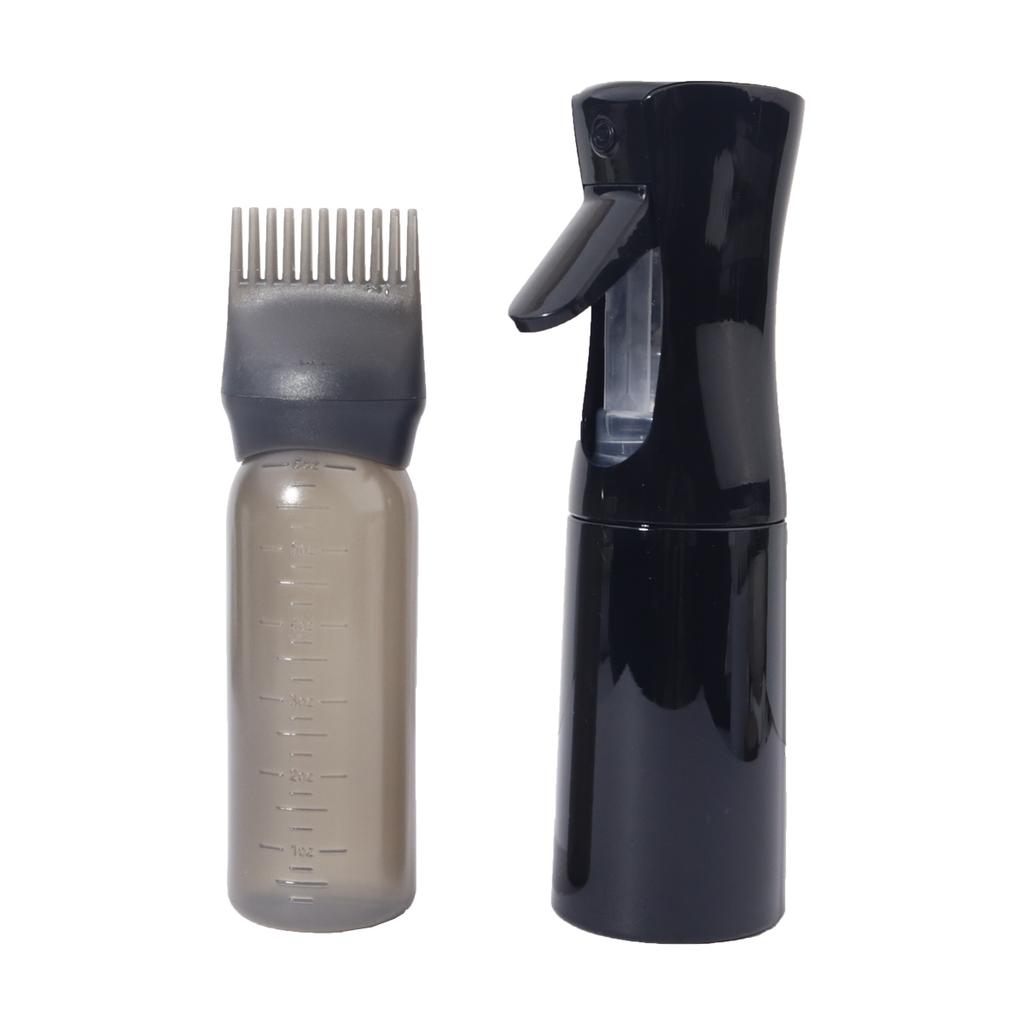 2pcs continuous spray bottle and hair root comb applicator, suitable for hair care and styling design,Special for real hair wigs