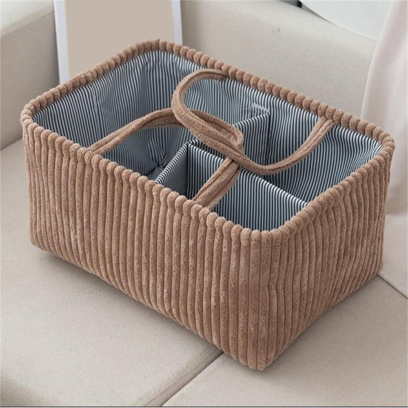 Multipurpose Fabric Storage Basket For Toy Clothes Books Multi-Compartment Organizer Modern Home Decoration