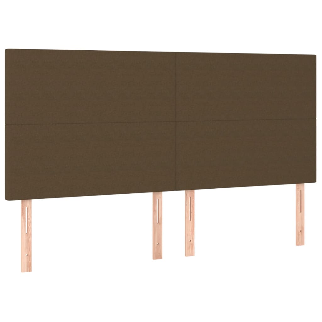 Box Spring Bed with Mattress Dark Brown 180 x 200 cm Fabric