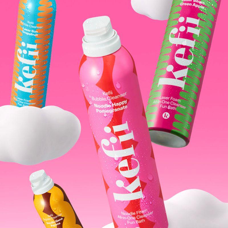 Kefii Kefi Bubble Cleanser 300ml 2 types Noodle & Laser Bubble Bath Play 300ml (laser beam + laser sun)