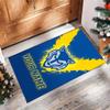 Warrington Wolves Crystal Velvet Rug, Custom Name Text Personalized Non‑Slip Floor Mat for Home Decor Gift