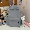 Schoolbag Japanese idyllic versatile student backpack women's small fresh plaid casual simple schoolbag travel backpack