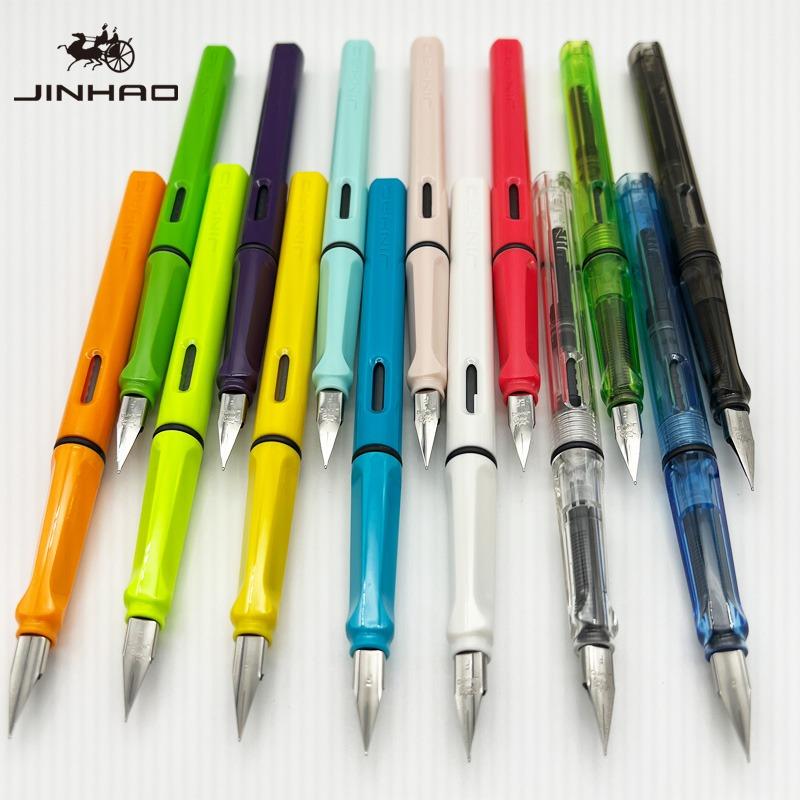 10/5 PCS JINHAO 619 Fountain Pen High Quality Colors Student F EF Nib Ink Pen Calligraphy Pen Stationery School Office Supplies